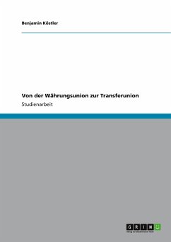 Von der Währungsunion zur Transferunion - Köstler, Benjamin