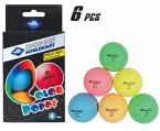 Donic-Schildkröt 649015 - Colour Popps Poly 40+, 6 farbige Tischtennisbälle