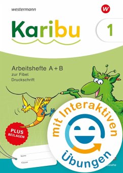 Cover Karibu - Paket Arbeitshefte 1 (A+B) Druckschrift mit interaktiven Übungen zur Fibel Ausleihe plus Beilagen 1b