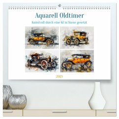Aquarell Oldtimer (hochwertiger Premium Wandkalender 2025 DIN A2 quer), Kunstdruck in Hochglanz - Calvendo;Gierok-Latniak, Steffen