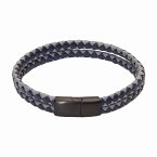 Armband - &quote;VIRO&quote; - Leder doppelt - blau