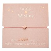 Armband - "Good Wishes" - rosévergoldet - Herz