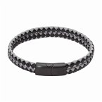 Armband - &quote;VIRO&quote; - Leder doppelt - schwarz