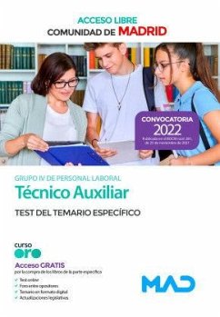 Técnico auxiliar grupo IV de la Comunidad de Madrid (acceso libre) : test del temario específico - Clavijo Gamero, Rocío . . . [et al.; Ponce Martínez, Lidia M. . . . [et al.