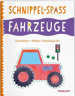 Cover Schnippel-Spaß. Fahrzeuge. Schneiden - Malen - Nachspuren