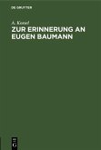 Zur Erinnerung an Eugen Baumann (eBook, PDF)