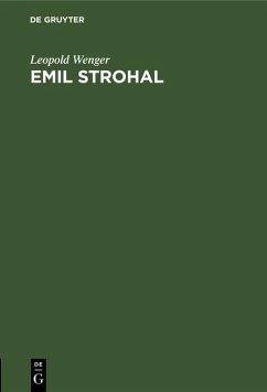 Emil Strohal (eBook, PDF) - Wenger, Leopold