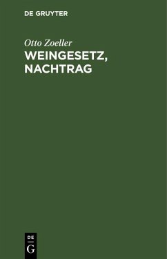 Cover Weingesetz, Nachtrag (eBook, PDF)