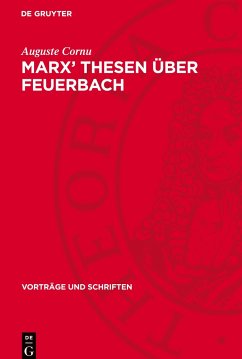 Marx¿ Thesen über Feuerbach - Cornu, Auguste