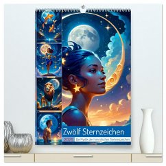 Zwölf Sternzeichen (hochwertiger Premium Wandkalender 2025 DIN A2 hoch), Kunstdruck in Hochglanz