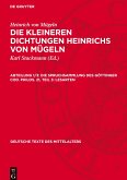 Die kleineren Dichtungen Heinrichs von Mügeln, Abteilung 1/3, Die Spruchsammlung des Göttinger Cod. Philos. 21, Teil 3: Lesarten