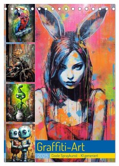 Graffiti Art (Tischkalender 2025 DIN A5 hoch), CALVENDO Monatskalender