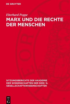 Marx und die Rechte der Menschen - Poppe, Eberhard