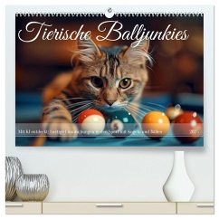 Tierische Balljunkies (hochwertiger Premium Wandkalender 2025 DIN A2 quer), Kunstdruck in Hochglanz