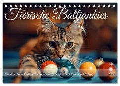 Tierische Balljunkies (Tischkalender 2025 DIN A5 quer), CALVENDO Monatskalender - Calvendo;Waurick, Kerstin