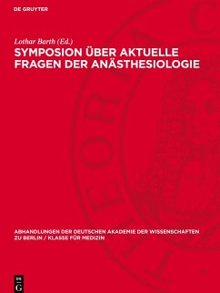 Cover Symposion über aktuelle Fragen der Anästhesiologie