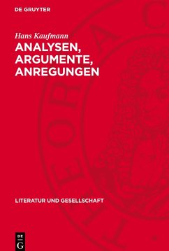 Analysen, Argumente, Anregungen - Kaufmann, Hans
