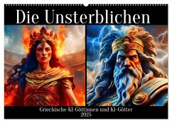 Die Unsterblichen - Griechische KI-Göttinnen und KI-Götter (Wandkalender 2025 DIN A2 quer), CALVENDO Monatskalender