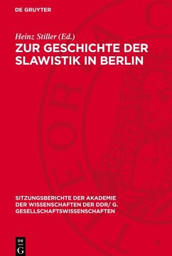 Cover Zur Geschichte der Slawistik in Berlin