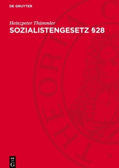 Sozialistengesetz §28 - Thümmler, Heinzpeter