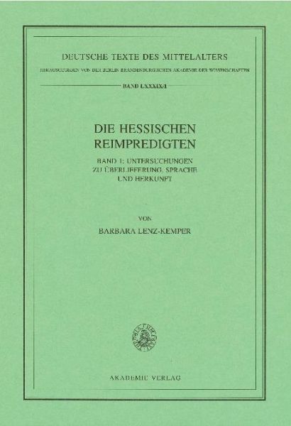 Die Hessischen Reimpredigten (eBook, PDF) Die Hessischen Reimpredigten (eBook, PDF)