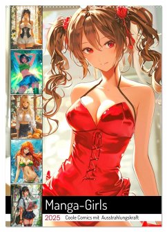 Manga-Girls. Coole Comics mit Ausstrahlungskraft (Wandkalender 2025 DIN A2 hoch), CALVENDO Monatskalender