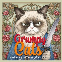 Grumpy Cats Grayscale Coloring Book for Adults - Publishing, Monsoon;Grafik, Musterstück