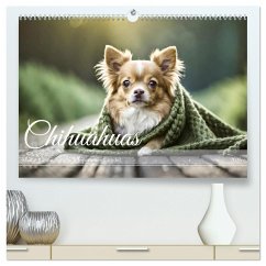 Chihuahuas - Kleine Hunde - große Temperamentbündel (hochwertiger Premium Wandkalender 2025 DIN A2 quer), Kunstdruck in Hochglanz - Calvendo;Verena Scholze, Fotodesign
