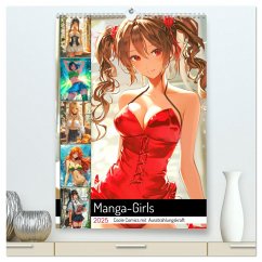 Manga-Girls. Coole Comics mit Ausstrahlungskraft (hochwertiger Premium Wandkalender 2025 DIN A2 hoch), Kunstdruck in Hochglanz - Calvendo;Hurley, Rose