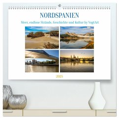 Nordspanien, Meer, endlose Strände, Geschichte und Kultur by VogtArt (hochwertiger Premium Wandkalender 2025 DIN A2 quer), Kunstdruck in Hochglanz