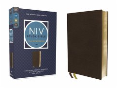 NIV Study Bible, Fully Revised Edition (Study Deeply. Believe Wholeheartedly.), Genuine Leather, Calfskin, Brown, Red Letter, Comfort Print - Zondervan