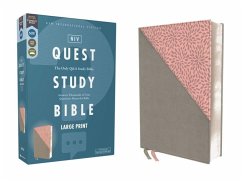 Niv, Quest Study Bible, Large Print, Leathersoft, Gray/Pink, Comfort Print Cover Niv, Quest Study Bible, Large Print, Leathersoft, Gray/Pink, Comfort Print