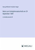 Rede zum Schuljahresabschluß am 29 September 1809