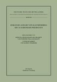 Johannes Geiler von Kaysersberg, Die Augsburger Predigten (eBook, PDF)