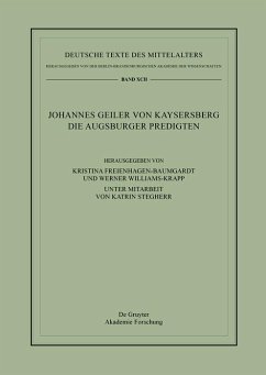 Cover Johannes Geiler von Kaysersberg, Die Augsburger Predigten (eBook, PDF)