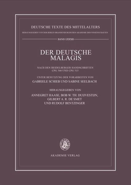 Der deutsche Malagis nach den Heidelberger Handschriften Cpg 340 und 315 (eBook, PDF)