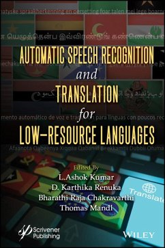 Automatic Speech Recognition and Translation for Low Resource Languages (eBook, PDF)