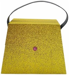 Cover Geschenkschachtel, Handtasche, gold sparkle