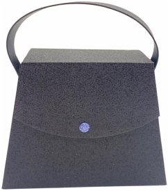 Geschenkschachtel, Handtasche, schwarz sparkle