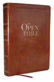 The Open Bible: Read and Discover the Bible for Yourself (NKJV Brown Leathersoft, Red Letter, Comfort Print)