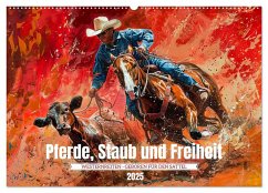 Pferde, Staub und Freiheit (Wandkalender 2025 DIN A2 quer), CALVENDO Monatskalender