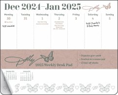 Cover Dolly Parton 2025 Weekly Desk Pad Calendar