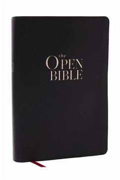 Cover The Open Bible: Read and Discover the Bible for Yourself (Nkjv, Black Leathersoft, Red Letter, Comfort Print)