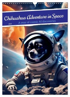 Chihuahua Adventure in Space (Wall Calendar 2025 DIN A3 portrait), CALVENDO 12 Month Wall Calendar - Stachanczyk, Katharina