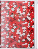MARK'S 2024/2025 Taschenkalender A5 vertikal, Flower Pattern // Red
