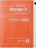 MARK'S 2024/2025 Taschenkalender A5 vertikal, Storage it // Orange
