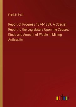 Report of Progress 1874-1889. A Special Report to the Legislature Upon the Causes, Kinds and Amount of Waste in Mining Anthracite - Platt, Franklin