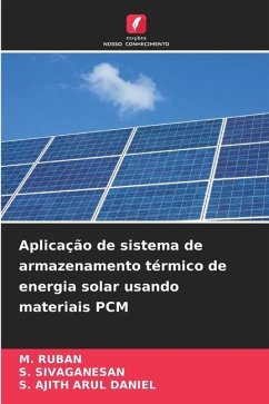 Aplicação de sistema de armazenamento térmico de energia solar usando materiais PCM - RUBAN, M.;SIVAGANESAN, S.;DANIEL, S. AJITH ARUL