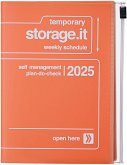 MARK'S 2024/2025 Taschenkalender A6 vertikal, Storage it // Orange