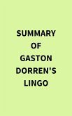 Summary of Gaston Dorren's Lingo (eBook, ePUB)